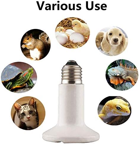 Boepast 100w 2 пакет керамичка топлина емитер сијалица, топлинска ламба на влекачи бродоуер кокошка милениче без светлина без штета за миленичиња