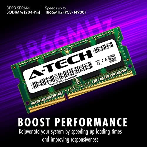 A-Tech 32 GB комплет DDR3/DDR3L 1866MHz PC3L-14900 CL13 SODIMM 2RX8 1.35V Не-ECC SO-DIMM 204-PIN лаптоп лаптоп модули за надградба на
