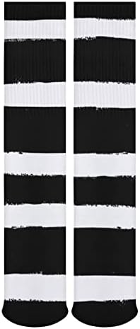 Црни ленти со боја унисекс чорапи со дишење цевки атлетски чорапи за секојдневен спорт