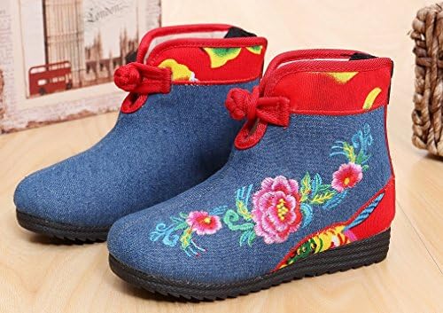 Тијанруи круна нови девојки Сонце цвет везови кратки чизми чевли