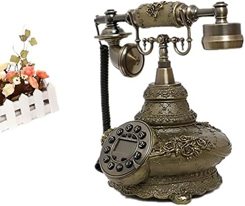 Европски антички телефон за дома, креативен старомоден моден телефон ретро телефон - 25,5x22.5x27см
