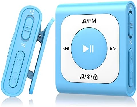 64 GB клип mp3 плеер со Bluetooth, Agptek A51pl преносен музички плеер со FM радио, Shuffle, не е потребен телефон, за спорт