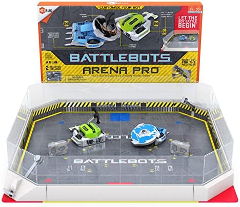 Hexbug Battlebots Arena Pro - Изградете свој борбен бот со табла за игри во арената и додатоци - далечинска контролирана играчка за деца -