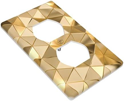 Goldидни плочи за куќиште на злато дуплекс Декорирајте ги излезните капаци за електрични места за прекинувач за преклопни плочи