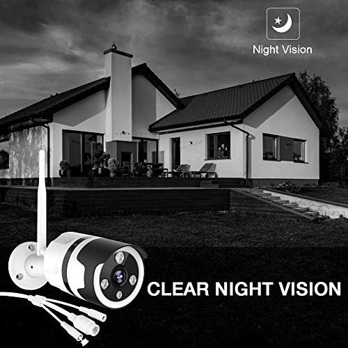 NETVUE Надворешна Безбедносна Камера - 1080p Надворешна Камера Безжична, IP66 Водоотпорна, FHD Ноќно Гледање , Откривање На Движење,