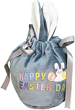 Girирафа украс Велигденски зајаци уши бонбони подароци за влечење торба Велигденски бонбони торба симпатична кадифена велигденска буна торба скулптура статуа
