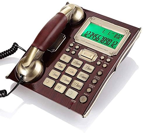 Mxiaoxia Retro Rotary Dial Phone Antique Wired Телефонски телефон