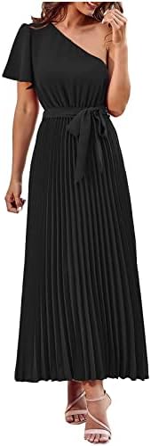 Женски Фустан За Лето 2023 Печатени Лажички Кратки Ракави Секси Сарафан Обични Течни Фустани