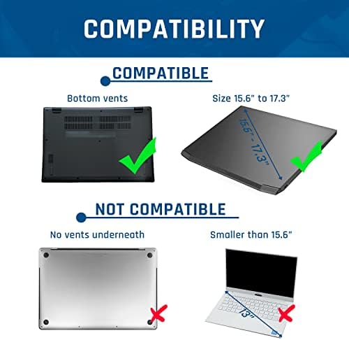 Подлога за ладење на лаптоп Klim Mistral, моќен турбо-FAN 4500 вртежи во минута лаптоп и оптика за блокирање на сина светлина, го намалуваат пакетот