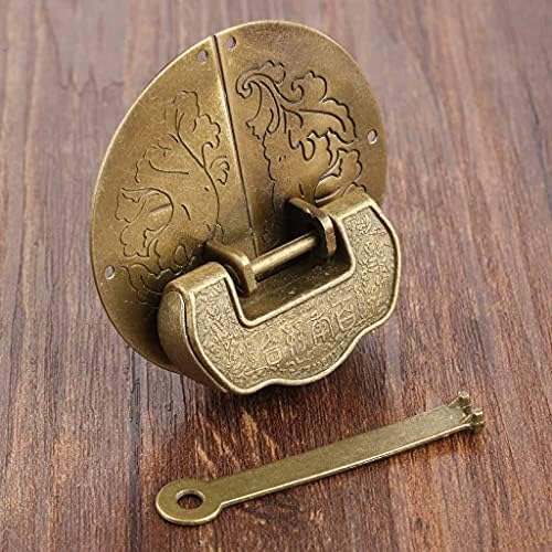 IrdfWh Антички мебел Хардвер постави менувач за заклучување на бравата HASP копче Декоративно кинески стар брава за катанец за накит Дрвена