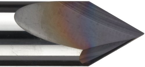 Нијагара секач 17004742 мелница за мелење карбид, обложена со тиал, 2 флејти, крај на комората од 60 степени, 3/16 'Должина