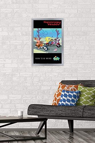 Трендови Интернационал Никелодеон Детски - постер за велосипедисти, 22.375 „x 34“, верзија на бронзена врамена