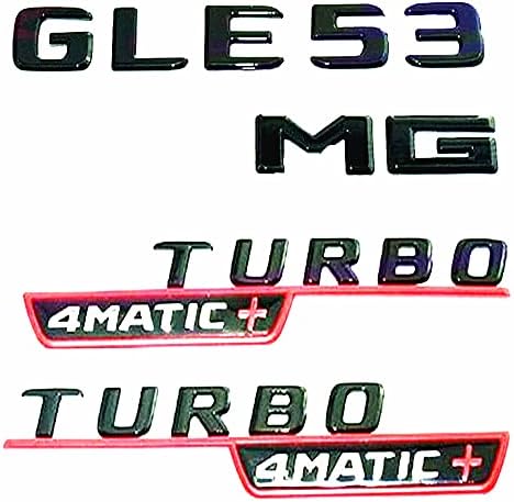 Aoubou сјајно црно за GLE53 mg Turbo 4Matic Amblem Black Bagge Set Поранешен SUV на поранешенцедес GLE53