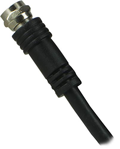GE RG59 Коаксијален кабел 25ft. , Црни, приклучоци за врски со тип, ниска загуба, двојно заштитен коаксен кабел, влез/излез, идеален за