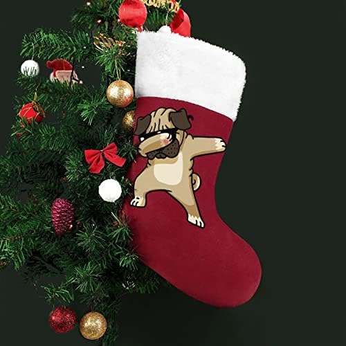 Божиќно кучиња Божиќно порибување чорапи печати Божиќно дрво од камин