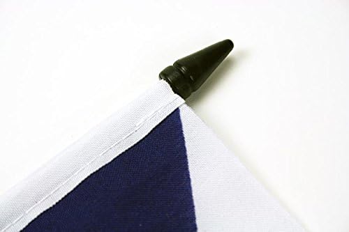 ЗНАМЕ НА Аз Чешка Знаме на Маса 4 х 6 - Знаме на Чешка Биро 15 х 10 см-Црн Пластичен Стап И Основа