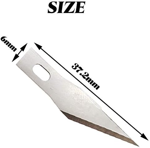 Ronyoung 100pcs 11 Заменски хоби сечила занаетчиски нож нож сечила SK5 јаглероден челик занаетчиски нож за нож за уметнички