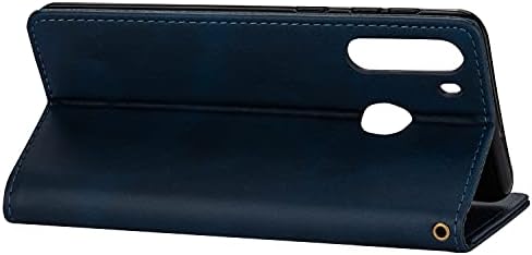 Мобилен телефон Флип случај за Samsung Galaxy A21 заштитен ракав во стилот на паричник, PU кожен заштитен ракав заграда Функционален