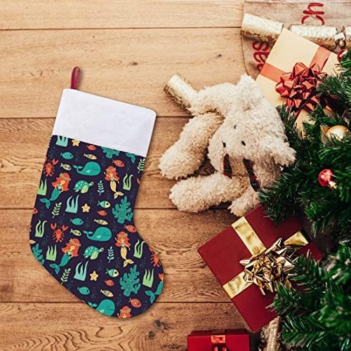 Малку сирена Божиќ виси чорапи за порибување за Божиќно дрво за одмор дома