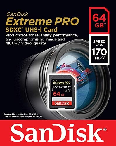 Sandisk 64GB SDXC Sd Екстремни Про Мемориска Картичка Пакет Работи Со Canon EOS Rebel SL2, SL1, T4i, T6s Дигитални Dslr Камера 4K ПЛУС Сѐ,