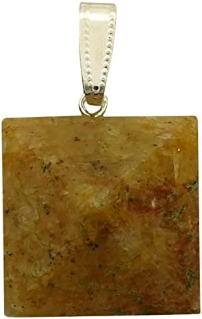Хармонизирајте го жолтиот кварц камен пирамида приврзок Реики лековити кристално скриптуално подарок за енергија