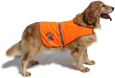 ХИАДО куче рефлектирачки елек за безбедност јакна за висока видливост за пешачење за пешачење за да ги задржи кучињата видливи безбедни