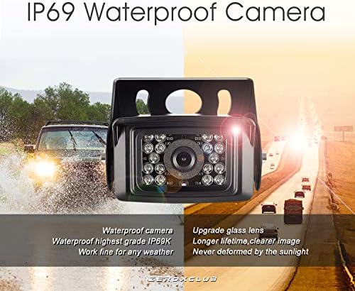 Комплет за систем за безжични резервни копии ZeroxClub Digital Backup Camera, IP69 Водоотпорен безжичен заден преглед камера + 7 '' LCD