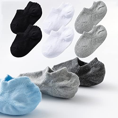 Мини ангел бебе без шоу чорапи мали деца кои не се лизгаат со ниско сечење чорапи 6-8 пара чорапи на глуждот со атлетски памучни