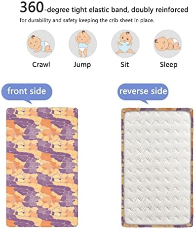 Themakeskin Print тематски опремени мини чаршафи за креветчиња, преносни мини креветчиња со ултра мек материјал-бебе за момчиња девојчиња,