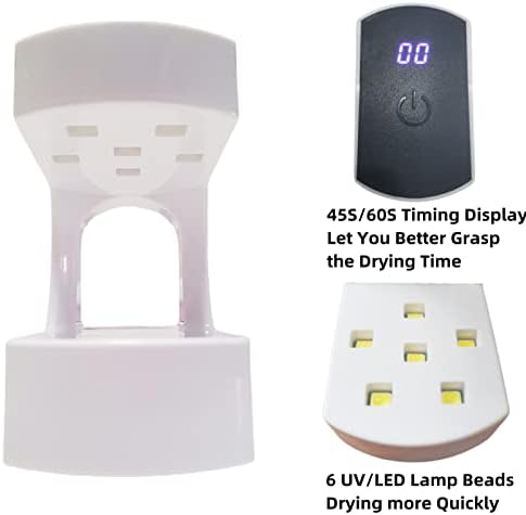 Lishumei МИНИ LED Светилка за Нокти, 24W УВ Светлина ЗА Нокти Со Тајмер УВ Ламба За Гел Нокти Брзо-Сува Нокти Светлина Пренослив USB ФЕН ЗА Нокти