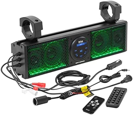 ШЕФ Аудио Системи BRT18RGB ATV RV Звук Бар Систем - 18 Инчи Широк, IPX5 Отценети Водоотпорен, Bluetooth Аудио, Засилен, 4 инчен