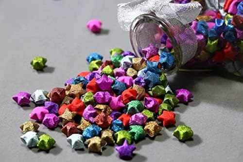 400 ленти за хартија од дијамантска twвездичка, 20 ленти со желба во боја, занаети со оригами DIY