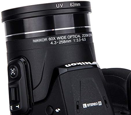 Адаптер за филтрирање на адаптер за леќи за леќи за Nikon Coolpix B700 P600 P610 P610S Поставете за кој било филтер со навој од 62мм или
