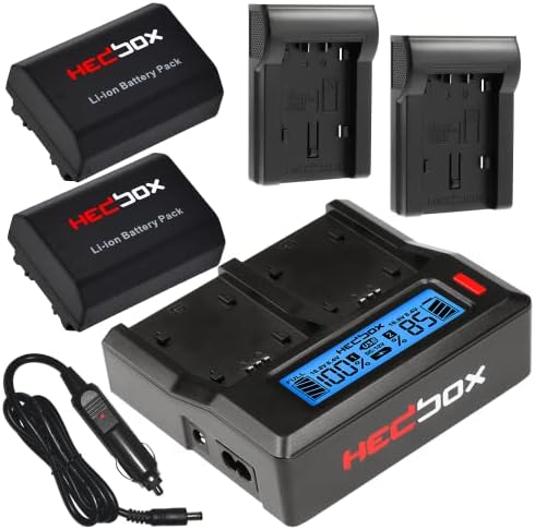 Hedbox RP-DC50 / FZ100 Две Hed-FZ100 Стил Батерија И RP-DC50 Двојна Полнач Комплет-може да се Користи Со Алфа Камери