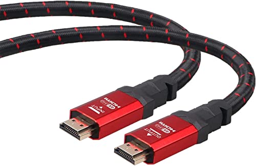 4к HDMI 2.0 Кабел 15 стапки. [2 Пакет] од Рицгир. 18 Gbps Ултра Голема Брзина Плетенка Најлон Кабел &засилувач; Злато Конектори-4K@60Hz/UHD/3D/2160p/1080p/лак