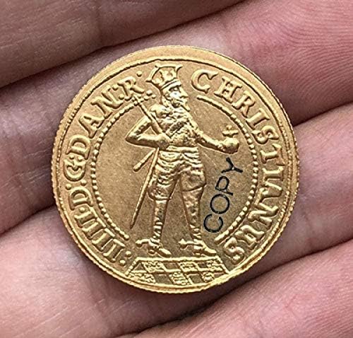 Challenge Coin 1648 Данска 2 Дукатер копирање монети 25 5мм копирање украси колекција на подароци колекција на монети