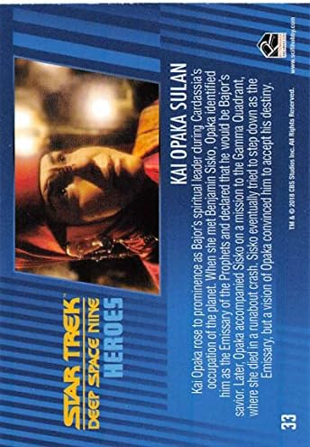 2018 Rittenhouse Star Trek Deep Space Nine Heroes/Villains #33 Каи Опака Сулан Трговска картичка во сурова состојба
