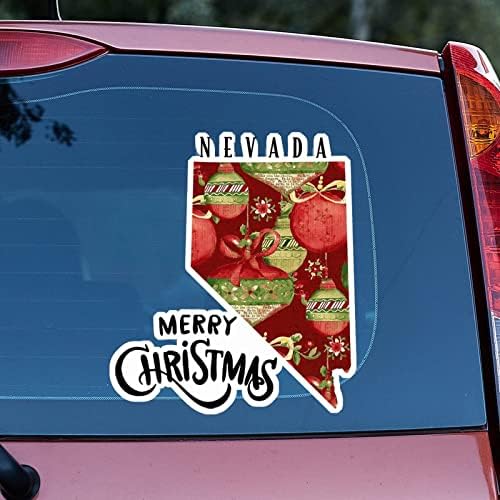 Невада домашни налепници за Божиќни налепници Мери Божиќ Невада мапа за автомобили Декларална Божиќна декорација прозорец декорација