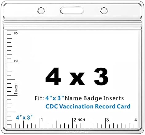 Auvoau 5 парчиња Чист Заштитник На Картичката За Вакцинација CDC 4x3in Имунизација Рекорд Држач За Картички За Вакцини Винил Пластичен Ракав