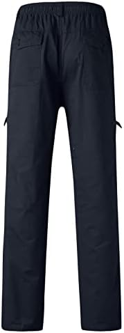 Градежни Панталони МИАШУИ За Мажи Мажи Лабава Памучна Плус Големина Џебна Врвка Еластични Панталони За Половината Панталони Тешки Панталони