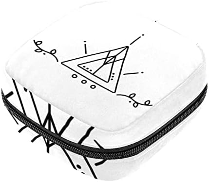 Едноставна Геометриска Торба За Складирање На Хигиенски Салфетки Торбичка За Торбичка За Торбички За Менструални Чаши Со Патент Торбичка