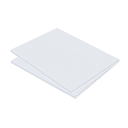 Брановиден пластичен лист - брановидна пластична табла, 4мм бела коропласт табла 6 x 12 инчи, листови со коропласт - брановидни