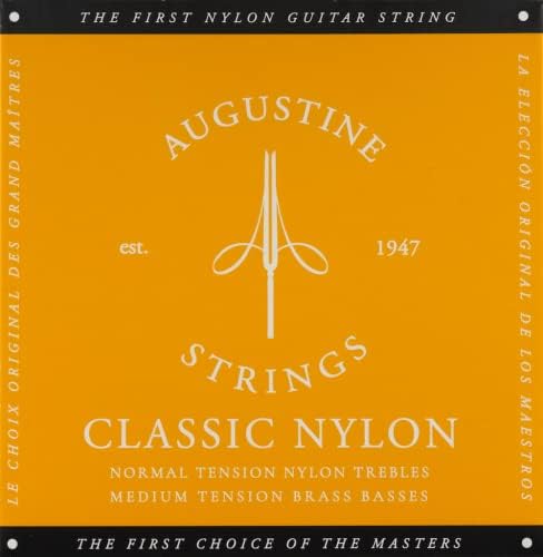 Августин класичен сино сет, висока затегнување на класичните жици на гитара