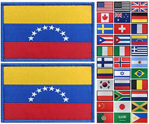 JBCD 2 пакет Венецуела знаме за лепенка тактичка венецуелска лепенка гордост знаме за облека за облека за лепенки воена лепенка во воена лепенка