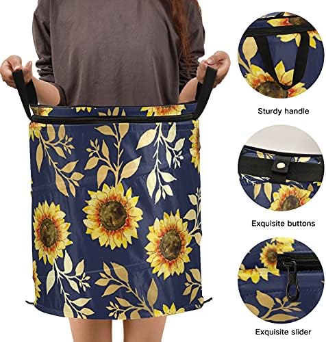 Сончогледот злато Поп -дополнете го алиштата со алишта со патент за патент за перење со рачки со рачки што може да се сруши за складирање