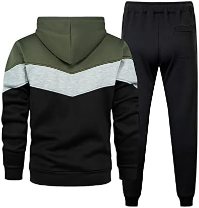 Xiaxogool машки џогирање на џогирање 2 парчиња Атлетска облека Атлетска облека Худи Спорт за потење, обичен тенок блок во боја, пакети за костуми