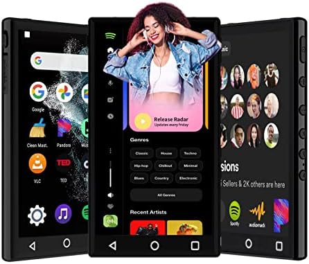 80 GB 4,3 MP3 плеер со Bluetooth и WiFi, Android Streaming MP4 плеер со Spotify, преносен Hifi Sound Walkman Digital Audio Player со