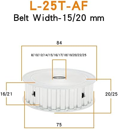 Axwerb Професионална макара тркала L-25T Внатрешна роуд 8/10/12/14/15/16/17/18/19/20/22/25 mm Синхрона макара за ремен L-Rubber