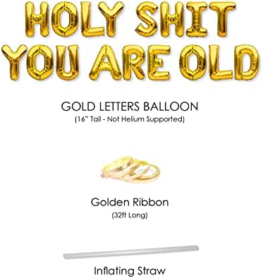 Забава засекогаш СВЕТО СРАЊЕ Вие СТЕ Стари Балони Банер Злато Роденден Декорации Знак