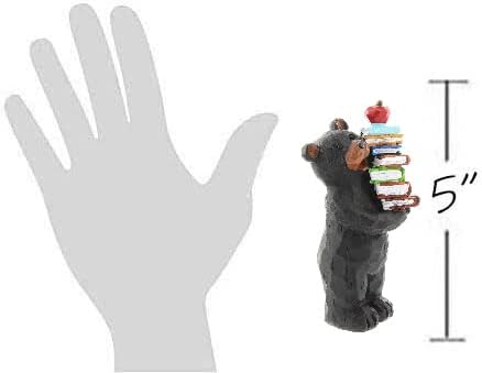Наставник со црна мечка со фигура на магацини со книги, 5 “